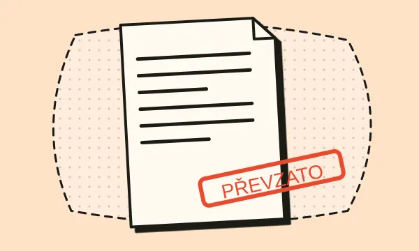 Podepsaná kopie výpovědi s razítkem Převzato