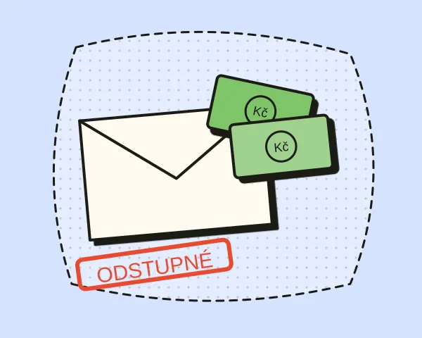 Obálka s odstupným a bankovkami